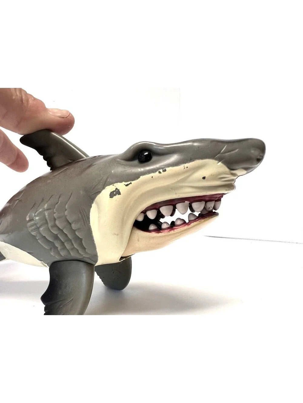 Vintage Toys R Us Shark Figure Biting Action Fin Chomp 8